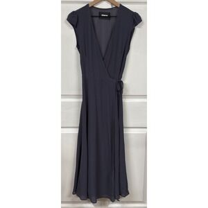 Reformation Mollie wrap midi dress Size XS Indigo Grey